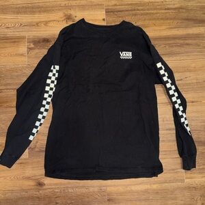 Vans Black Shirt with Checkered Detail